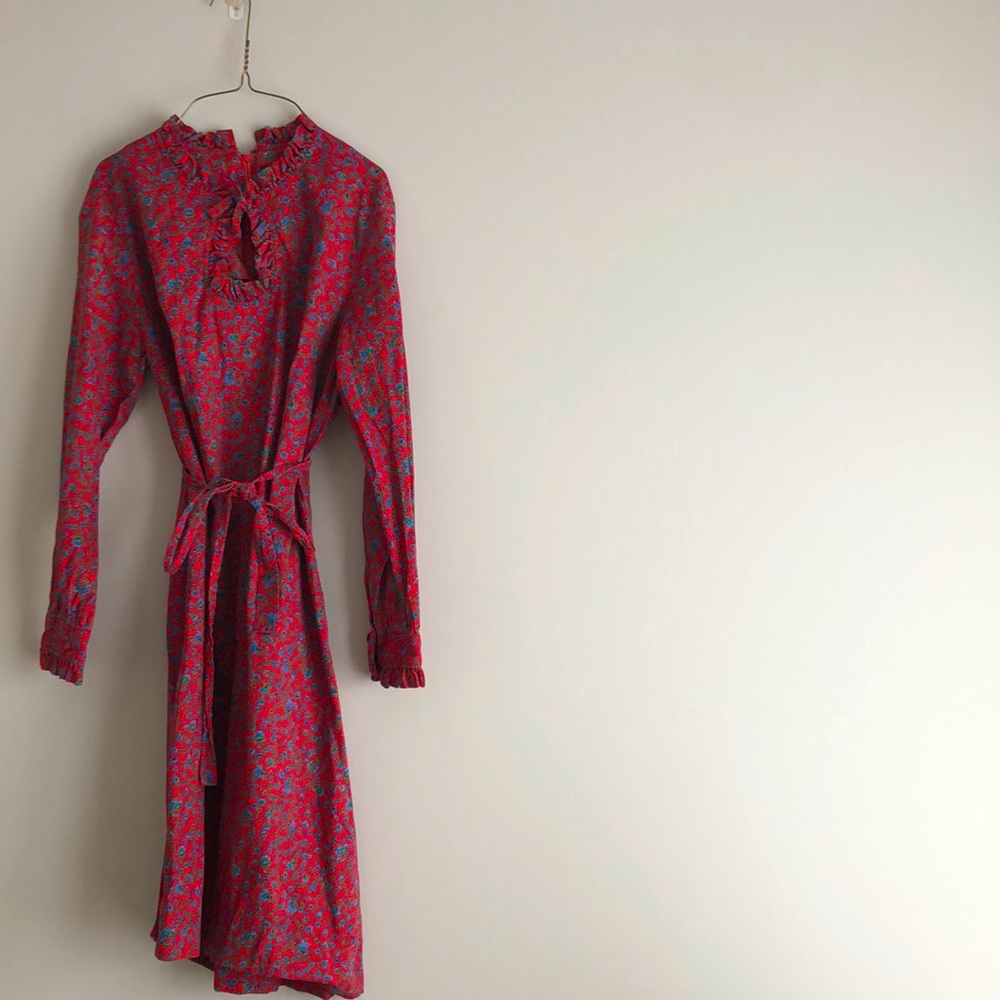 Vintage Red + Blue Flowered Frock